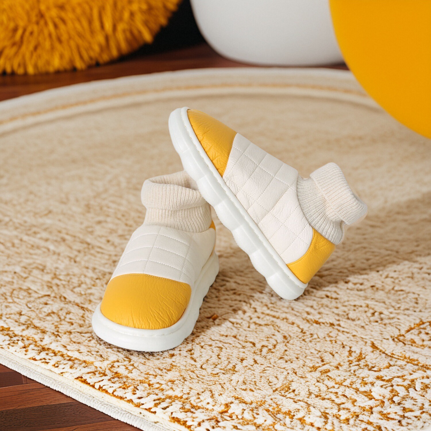 棉拖鞋高帮拼色加绒膏药居家外穿男女同款冬季保暖拖鞋S621