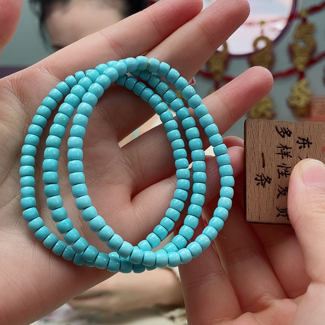 绿松石颈饰18K金镶嵌