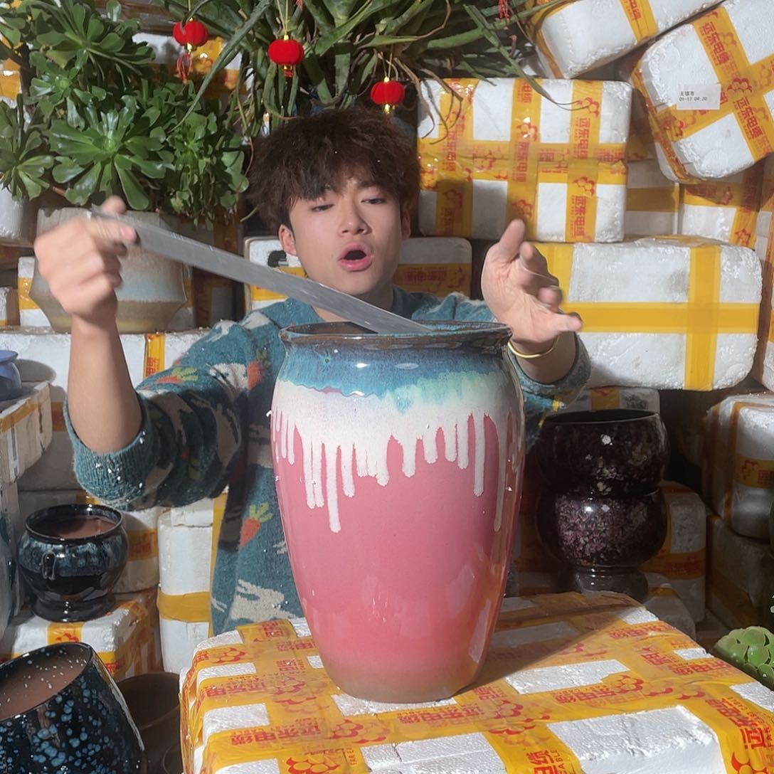 红陶宜兴紫砂花盆