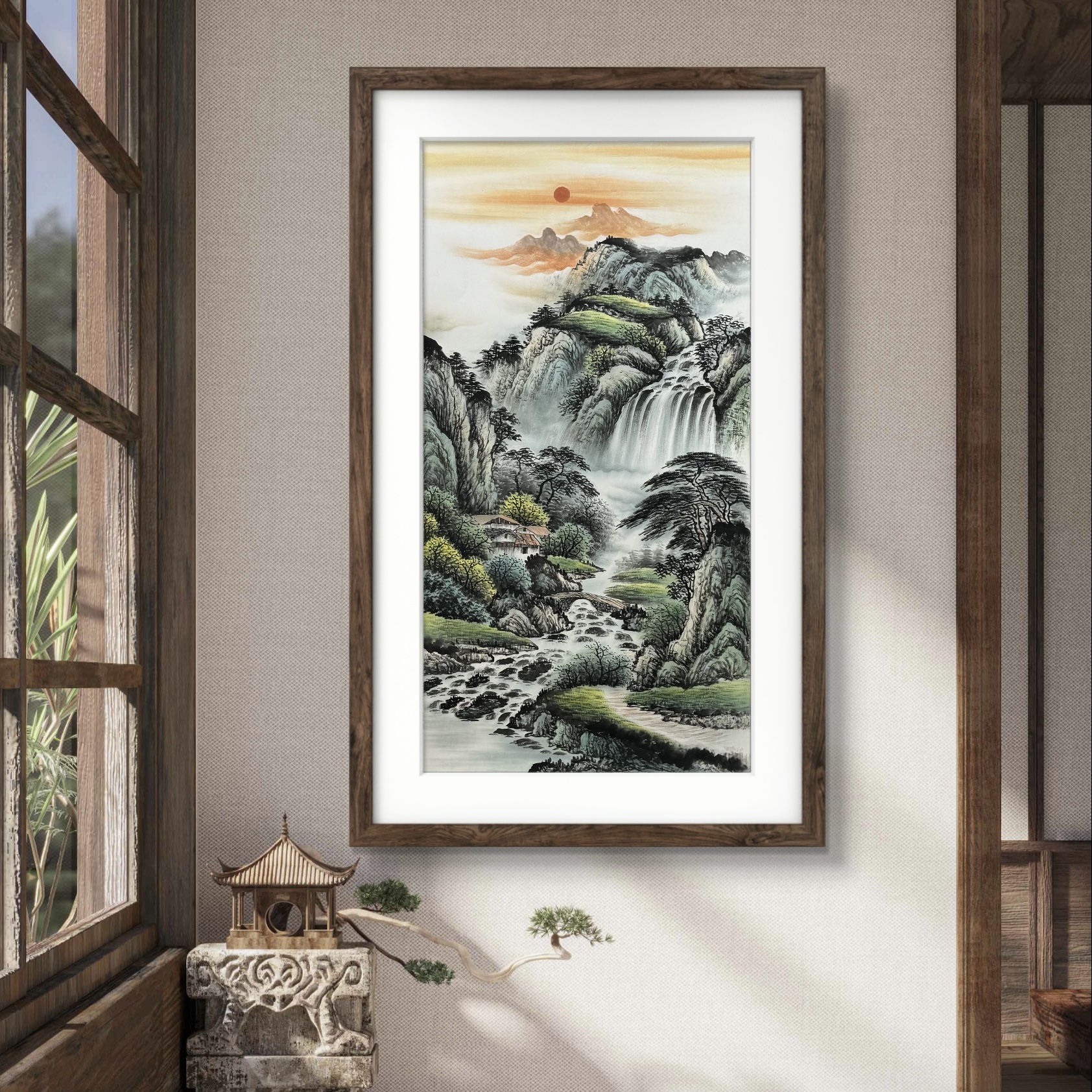 【山水画】雷百寿80*160cm手绘礼盒作品（38）