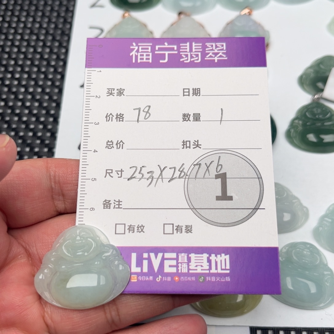 翡翠颈饰未镶嵌吊坠