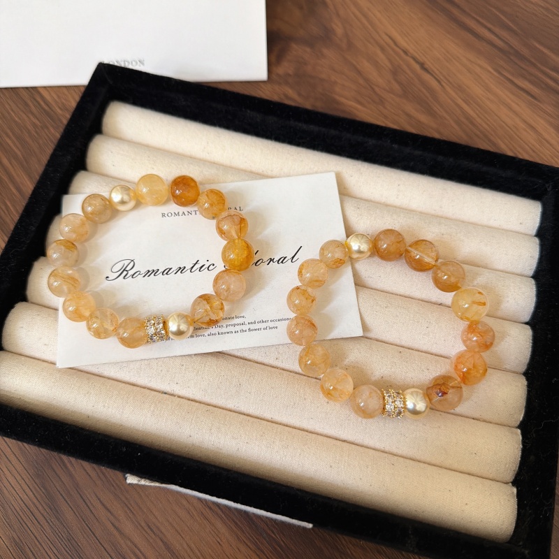 X2447黄胶花手链高端轻奢手串多样性发一