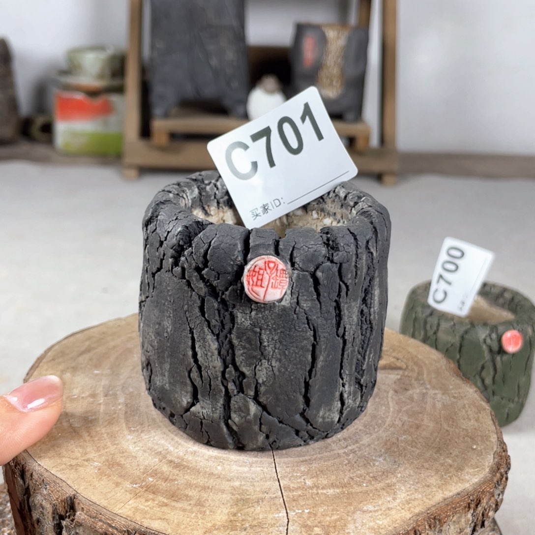 紫砂花盆爆裂mini 内口5