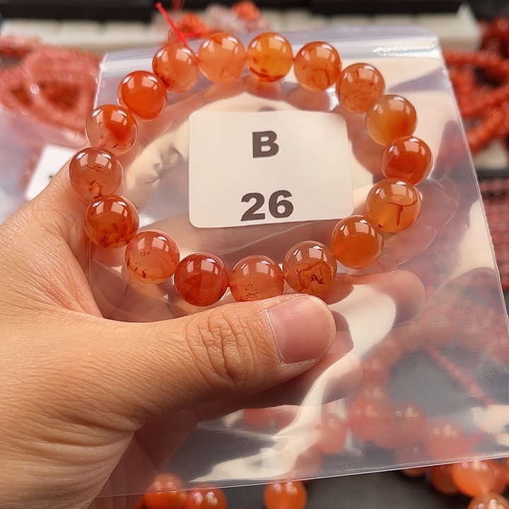 南红玛瑙未镶嵌多样性发货默认微瑕称重12mm