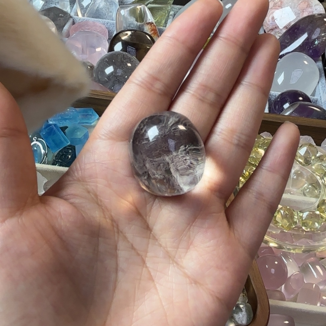 筱***七银S925镶嵌颈饰水晶