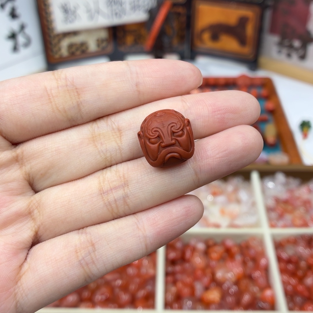 南红玛瑙未镶嵌配饰南红脸谱配饰