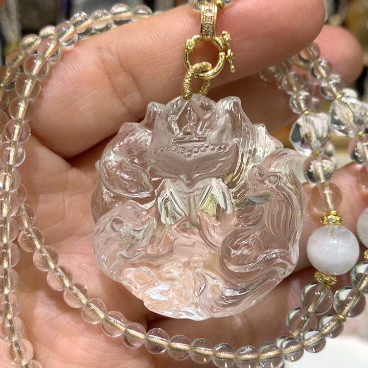 水晶颈饰未镶嵌天然