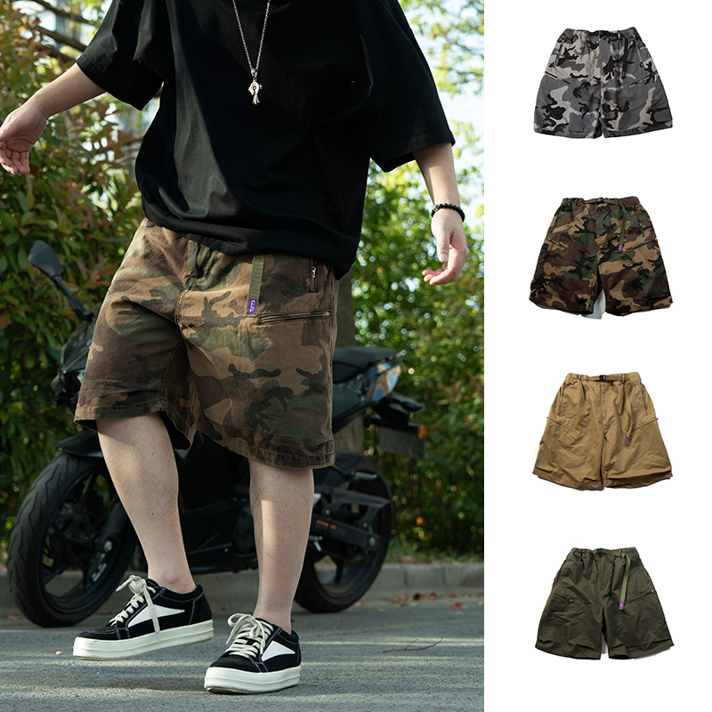 【重磅300g迷彩五分裤】高街阿美咔叽多口袋轻户外纯棉工装短裤5386