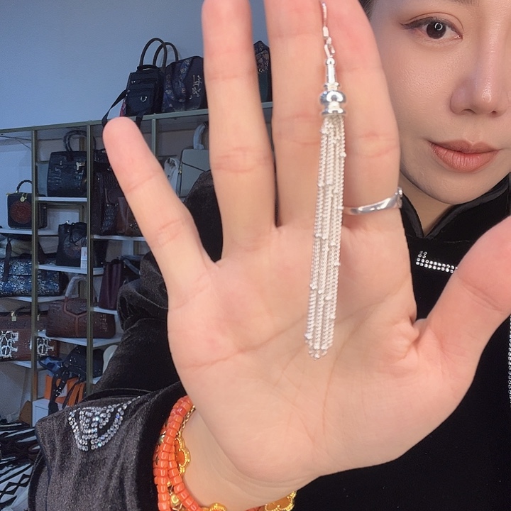 锆石纯铜合金蒙古元素流苏耳环