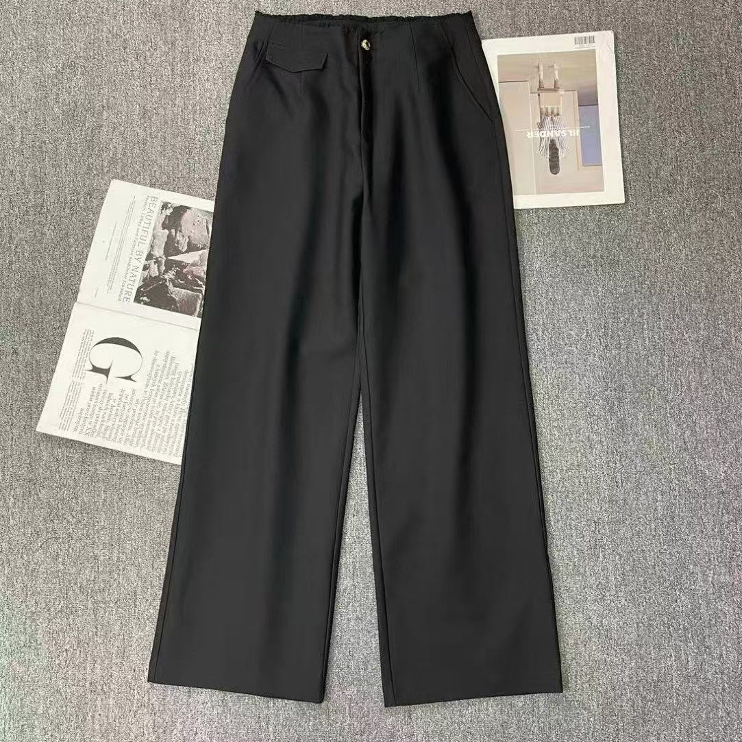 D50424新款通勤直筒经典西装女裤高定版极简风格