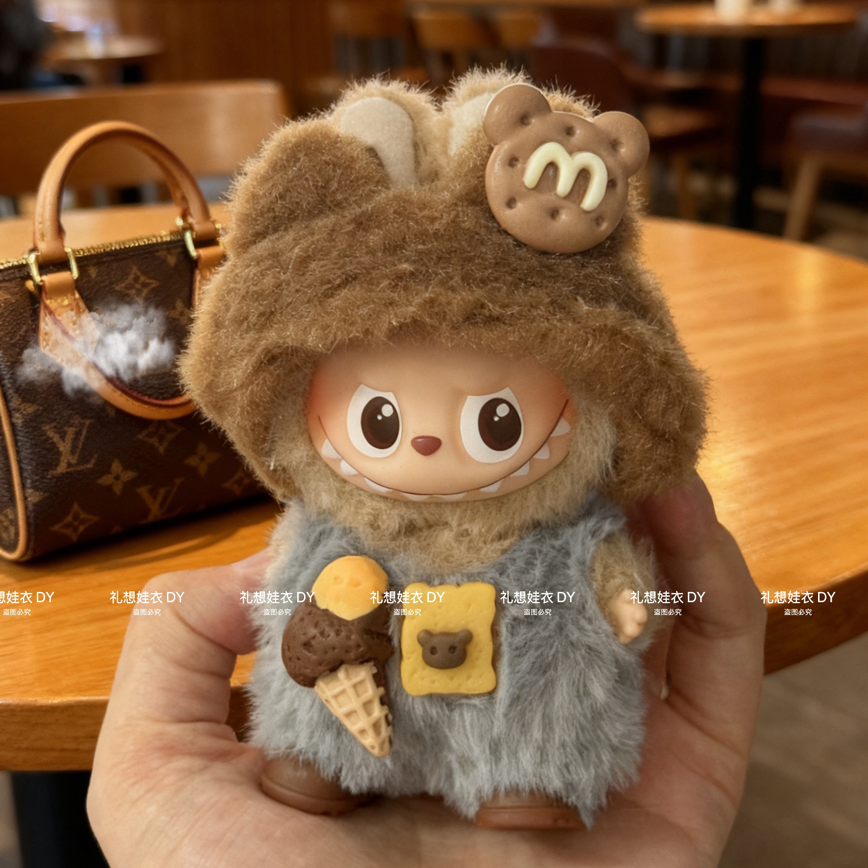 适用4.0迷你版拉布布毛绒娃衣mini版四代心底密码labubu衣服着替