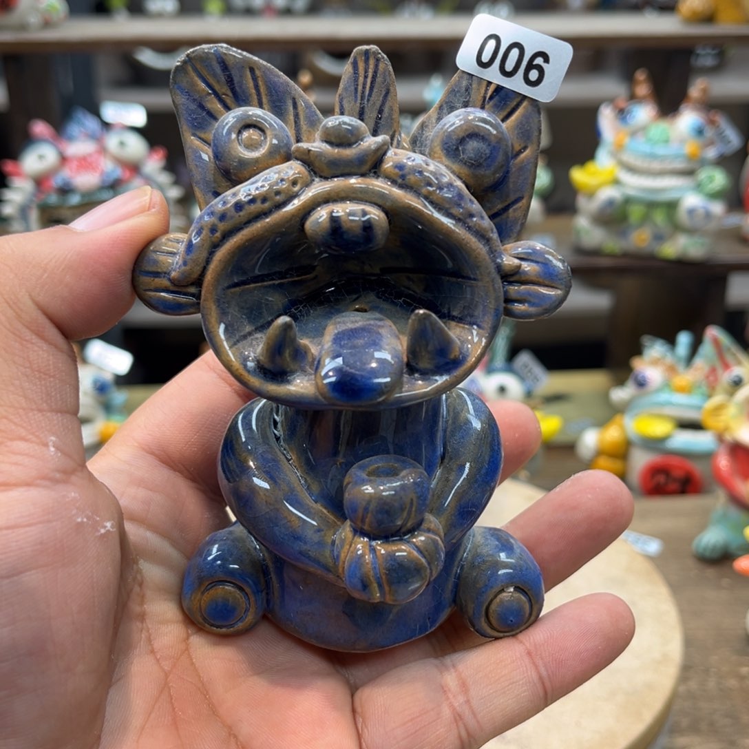 摆件纯手工抽象陶瓷摆件006