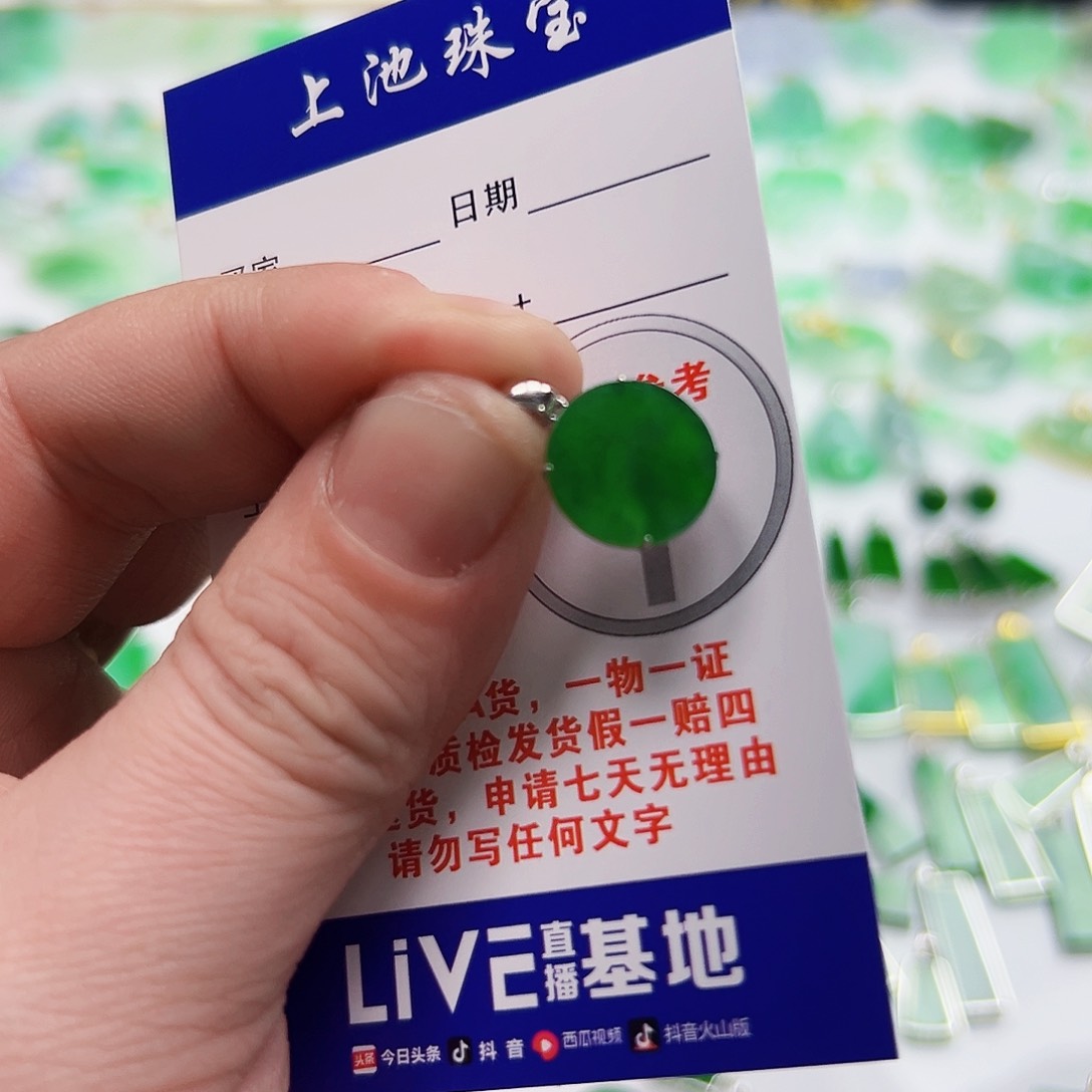 翡翠项链18K金镶嵌谁****5翡翠