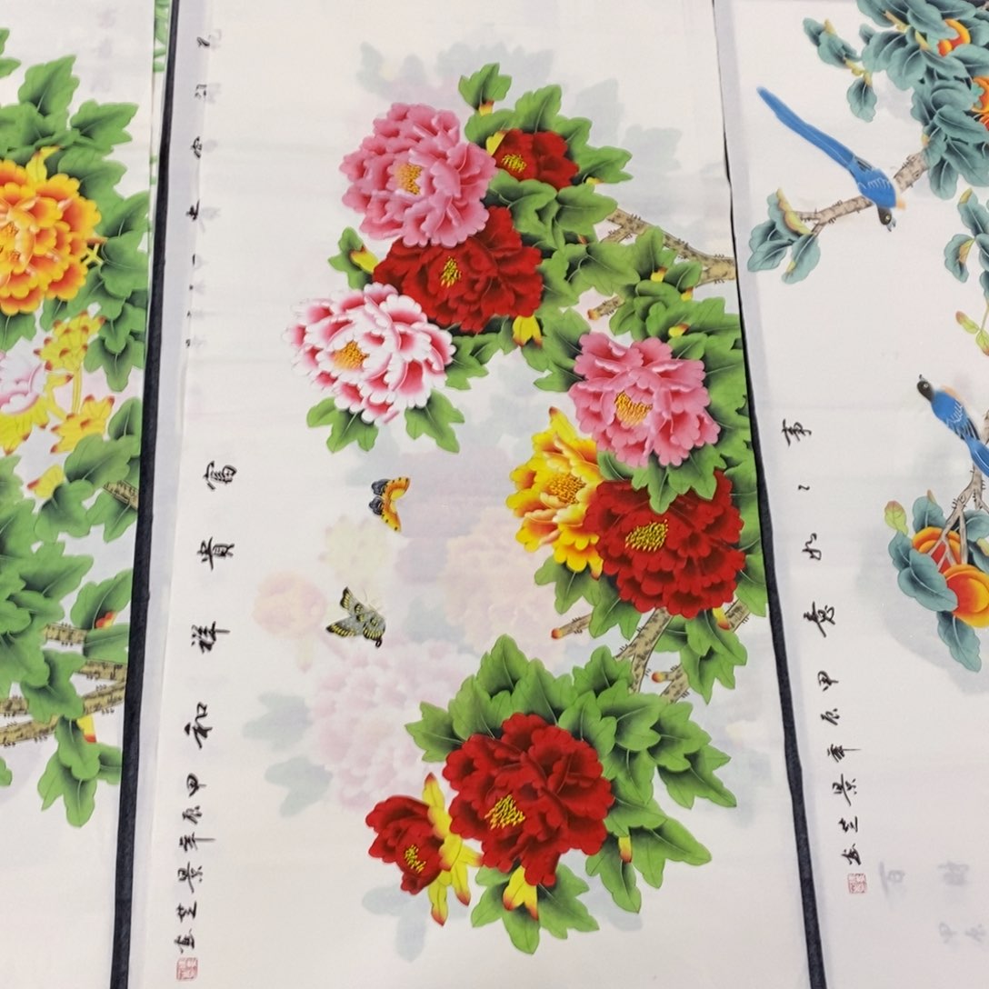 国画尺寸140✖️70四尺纯手绘画画画