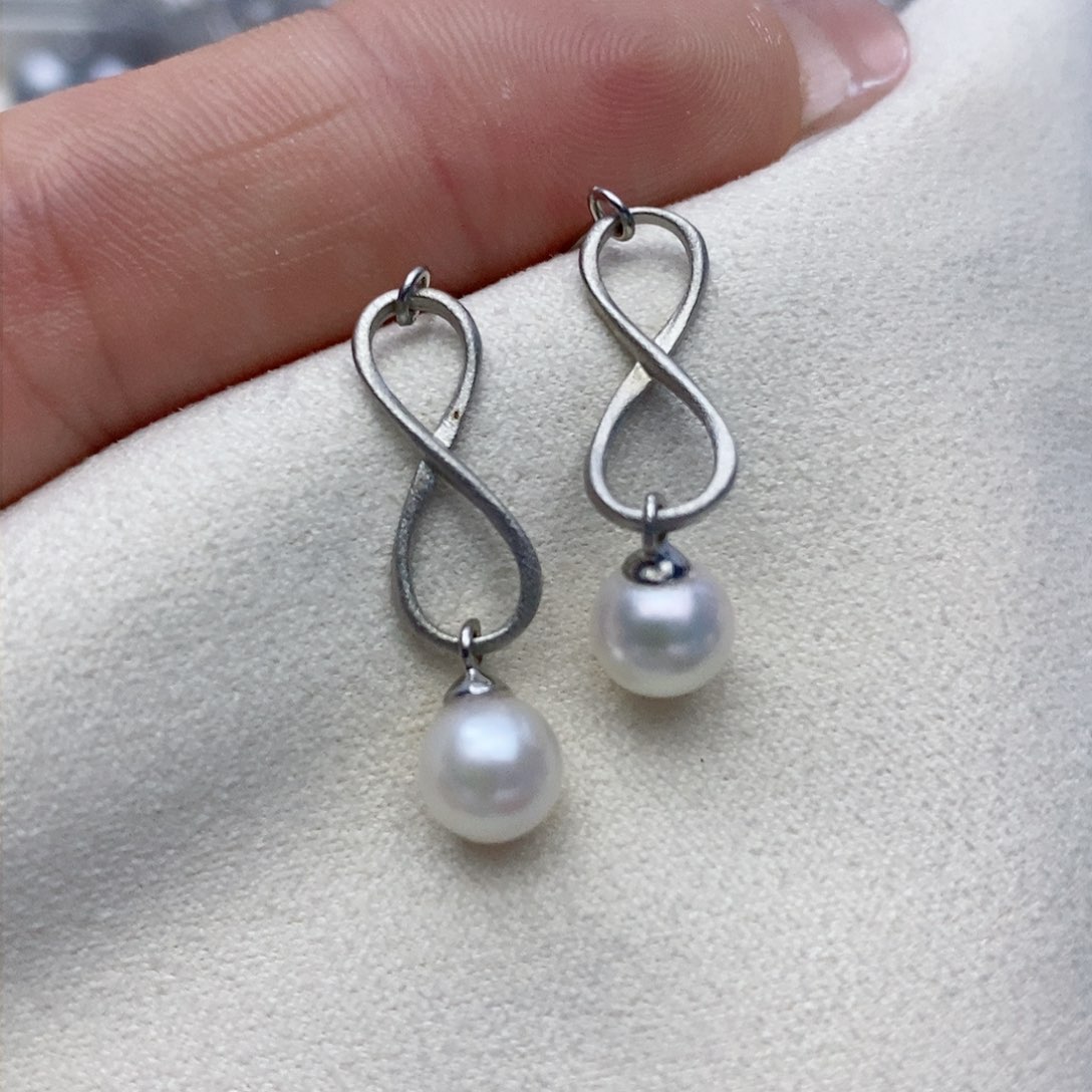 【闪购商品】海水珍珠耳饰银S925镶嵌
