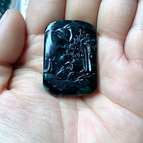 翡翠颈饰未镶嵌天然缅甸翡翠a货