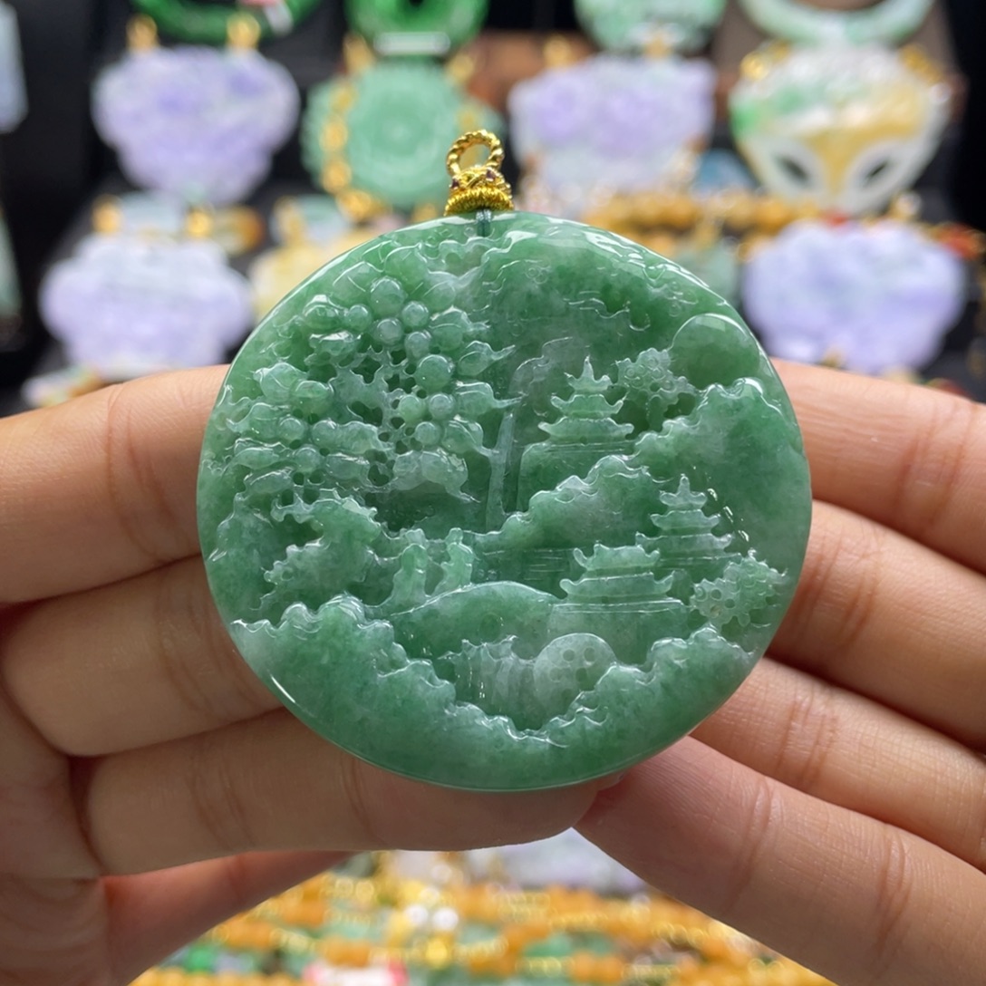 颈饰未镶嵌翡翠代编织