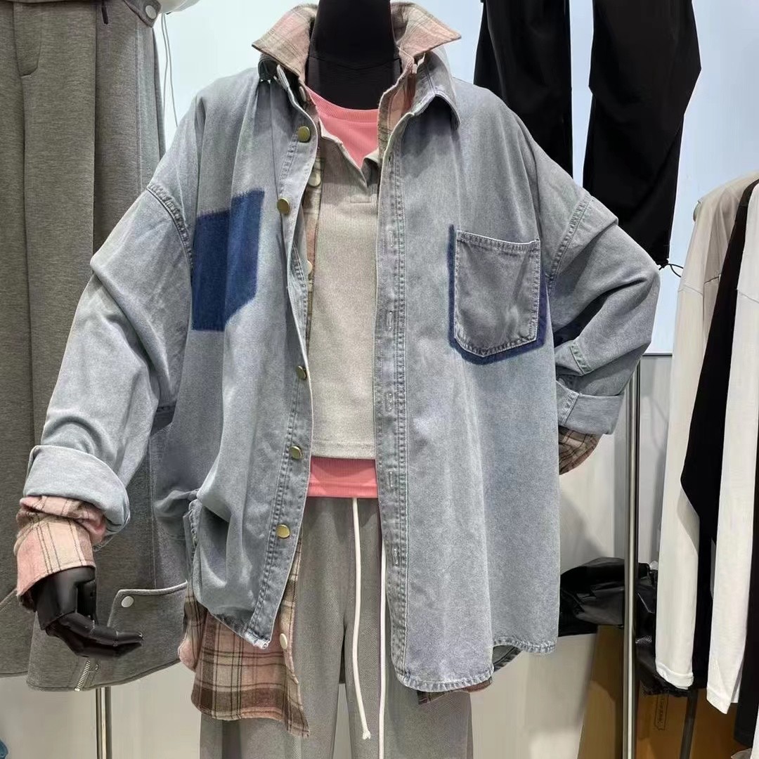 （拍下备注编号）休闲 女装 春秋 牛仔 百搭 复古 宽松 韩版 美式  