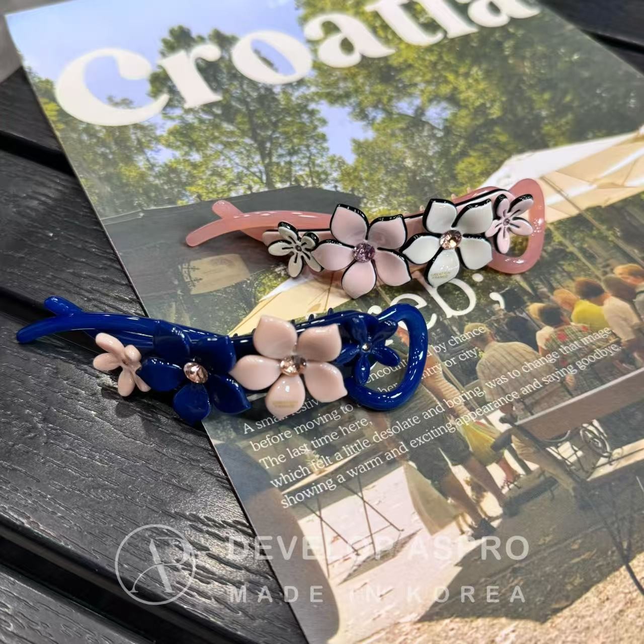 【现货  CF醋酸】韩国新款发夹正品爆款减龄洋气扭扭夹B4-5-CF102