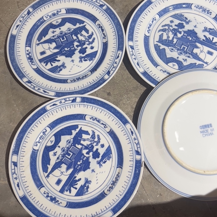 瓷片20厘米梧桐平4个