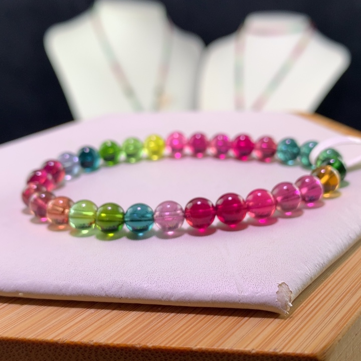 双色碧玺手链未镶嵌