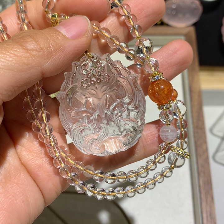 水晶颈饰未镶嵌海****场天然