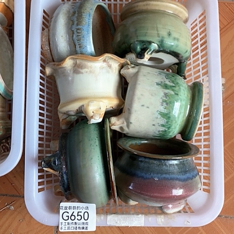 紫砂花盆650瑕疵品口径7到8左右无售后