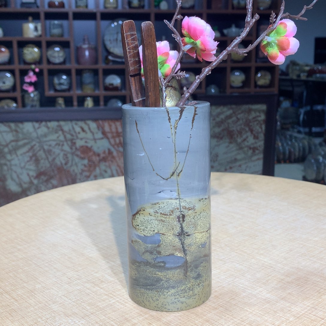 ，广西国画石摆件，收藏观赏