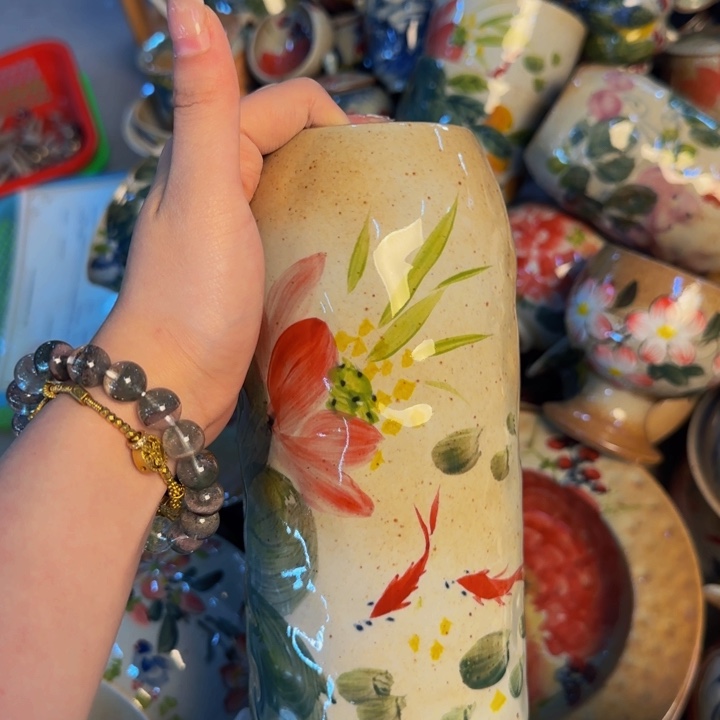 瓷片手工手绘细微不一样