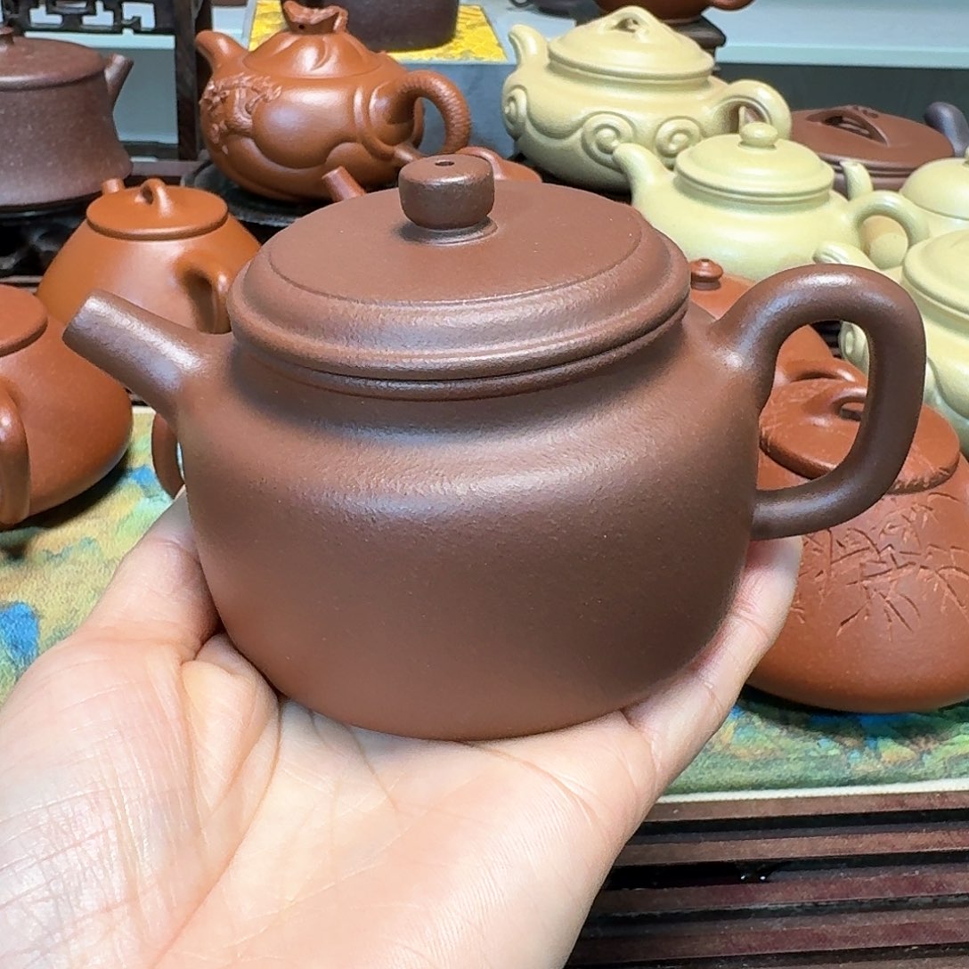 紫砂茶壶底槽清半手工