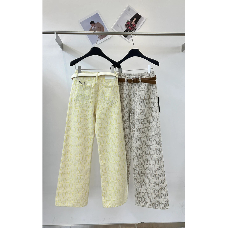 【LL】【YY】D家新款字母阔腿牛仔裤