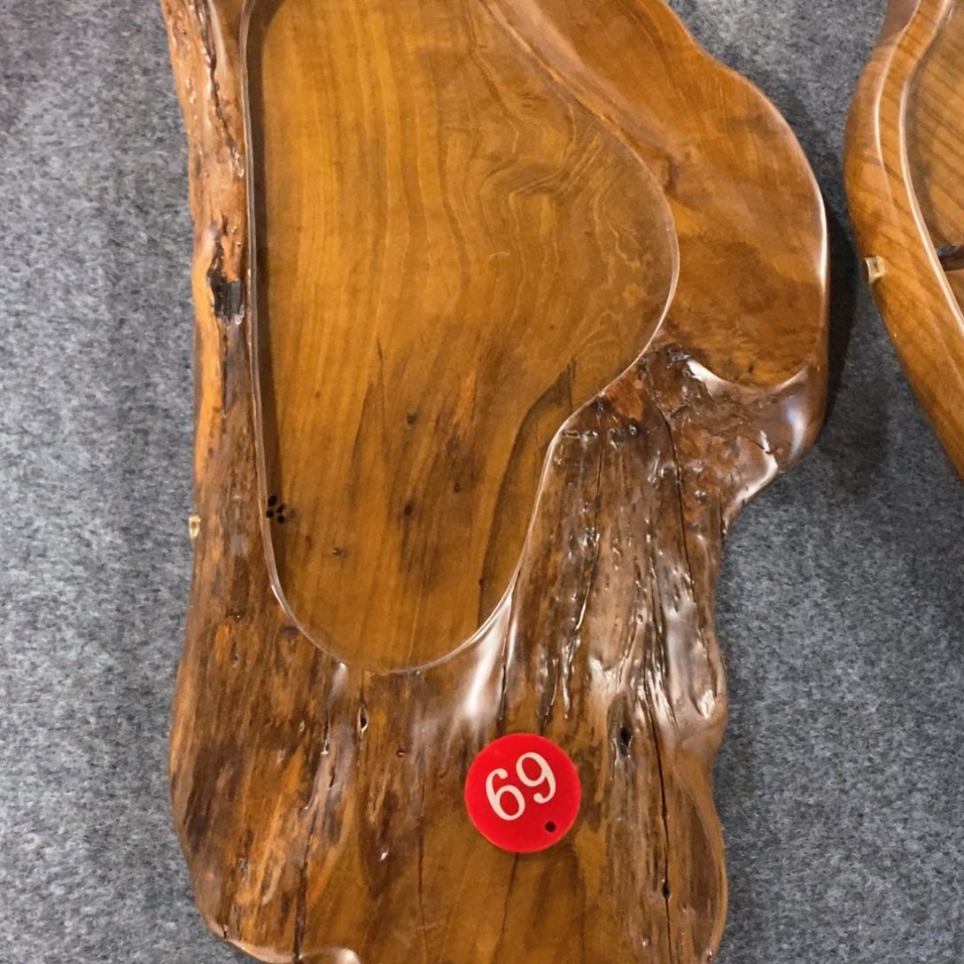 荷*猪桂花楠自然随形茶盘