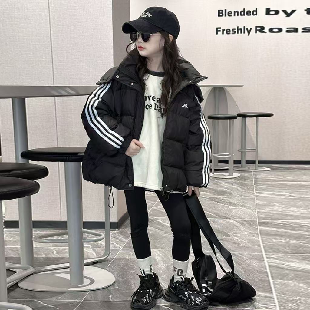 506215 韩版男童女童休闲舒适洋气百搭时尚秋冬保暖羽绒服