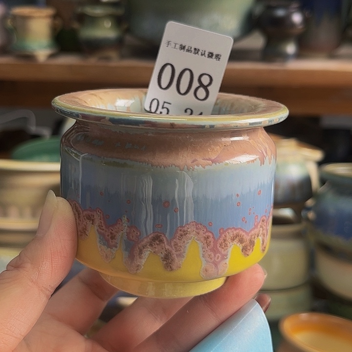 摆件景德镇陶瓷手工制作口6.5高7左右