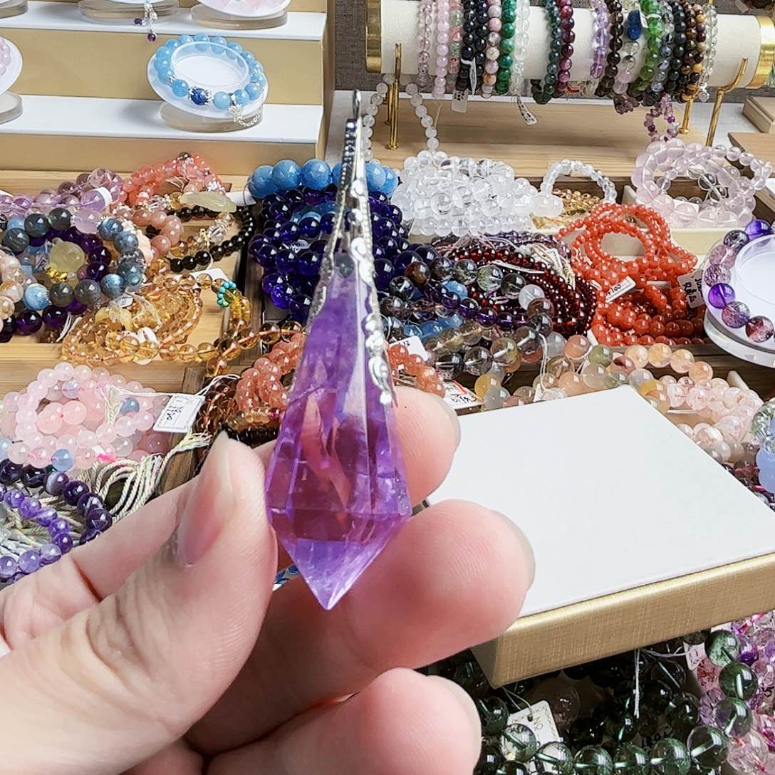 水晶天然水晶微瑕银S925镶嵌