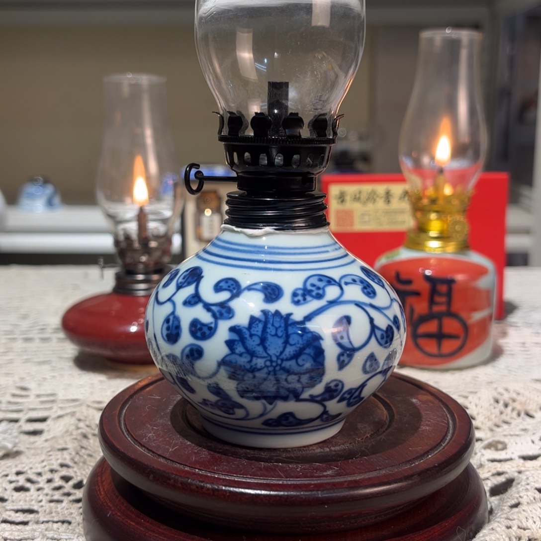 摆件景德镇陶瓷香薰灯