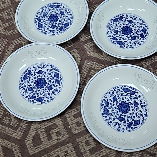 米***多瓷片微瑕珐琅彩8寸4个深盘66666666