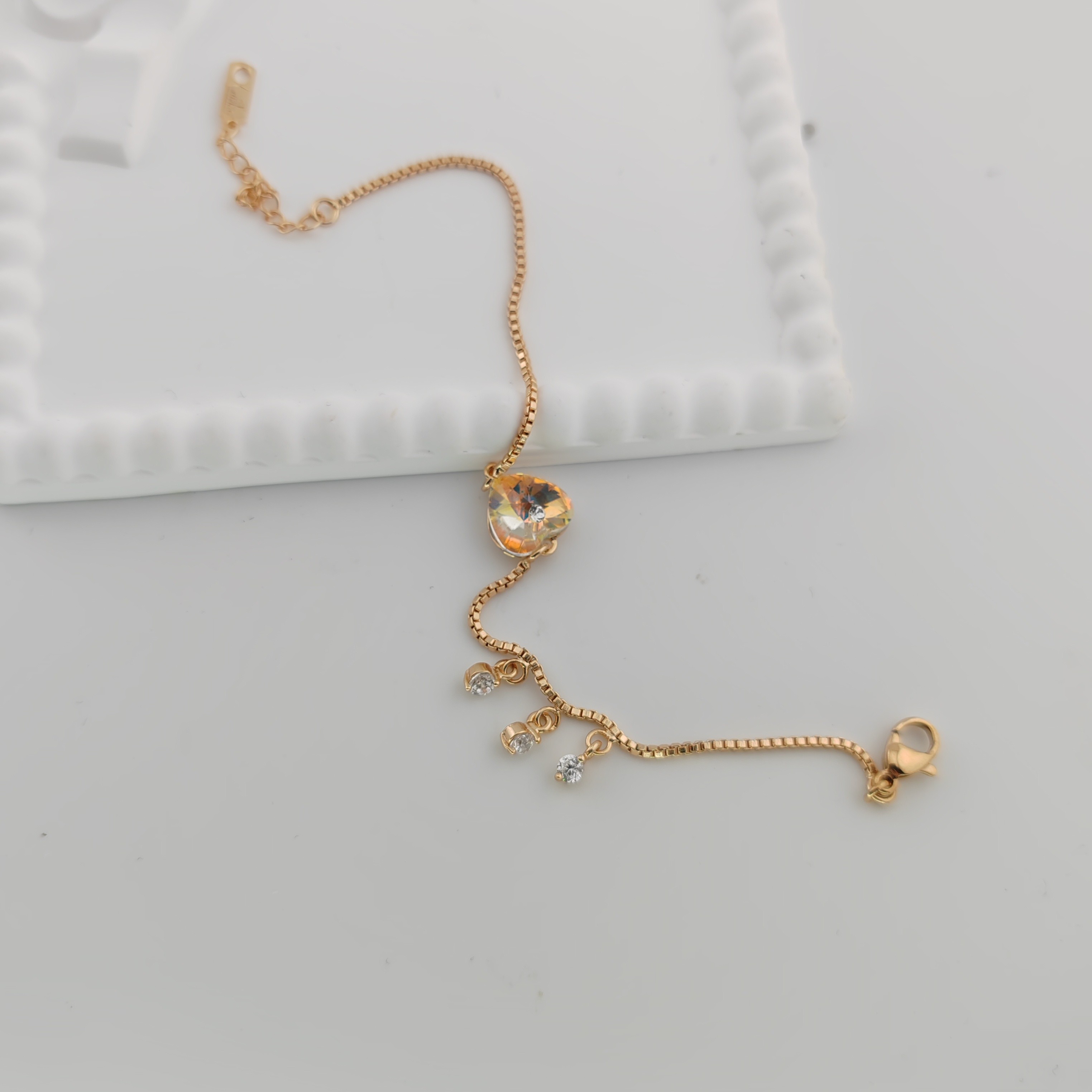 XUPING/旭平首饰 合金仿水晶手链 【潘生福利】爱心GD X001105112