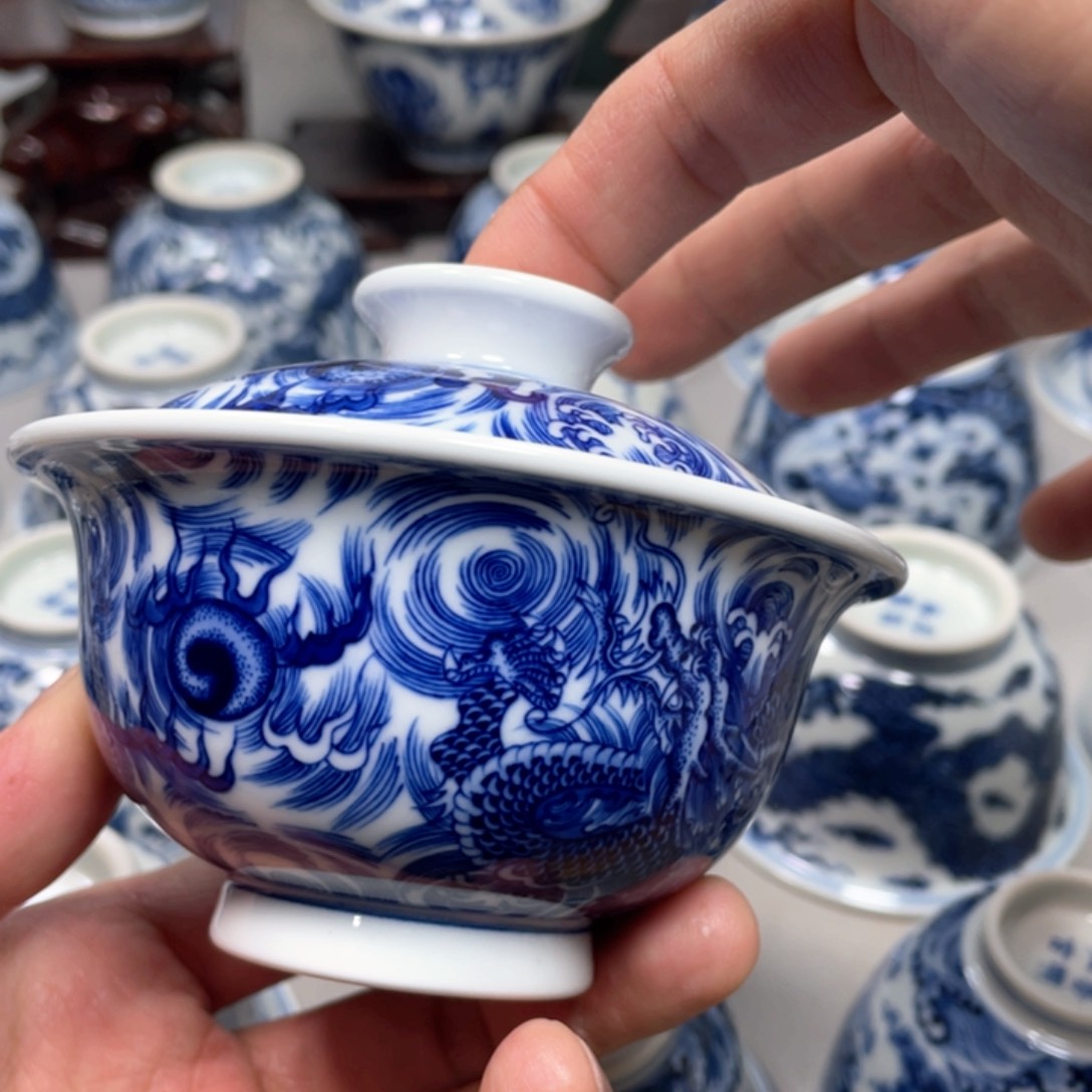 摆件景德镇陶瓷现代手工陶瓷茶具