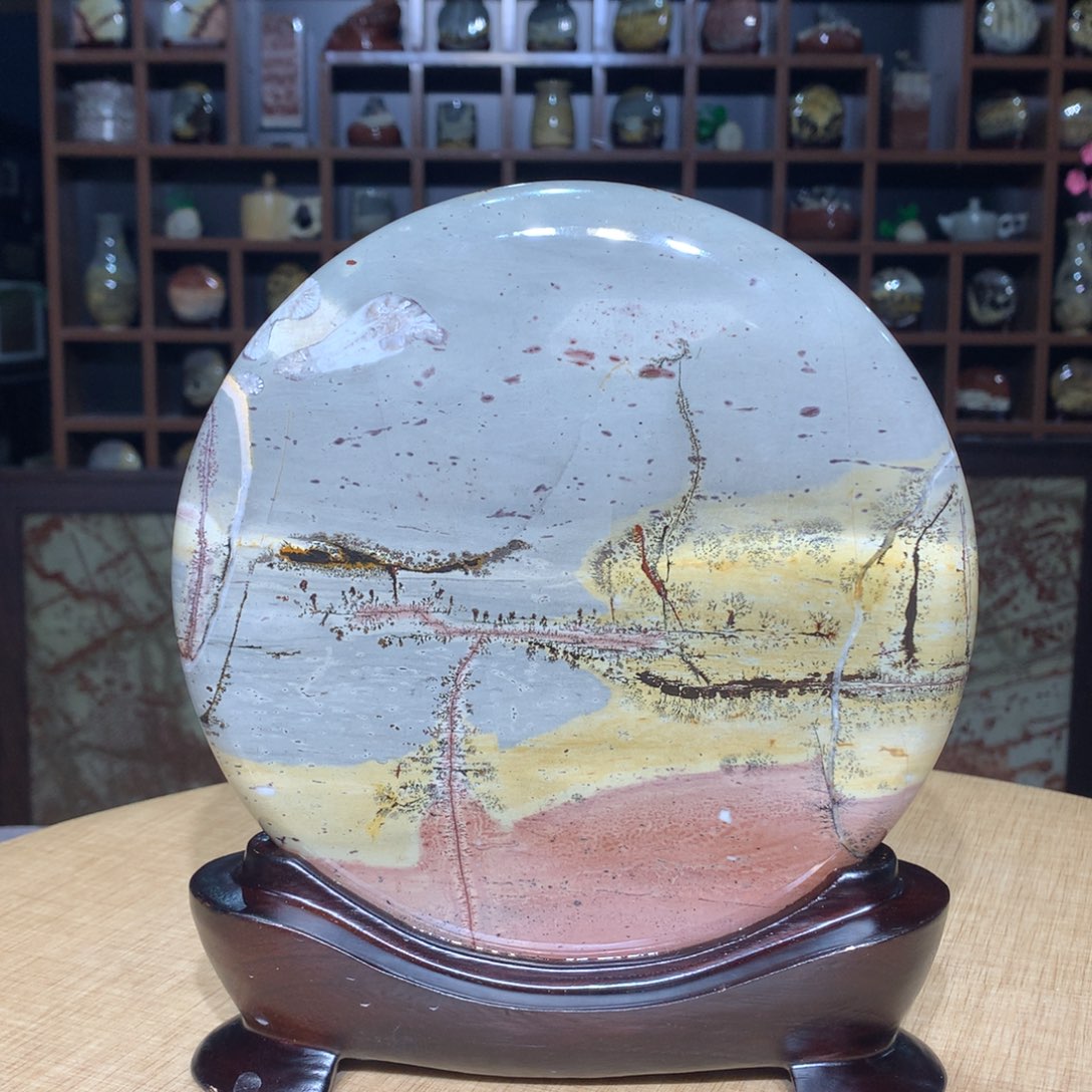 紫砂，广西国画石摆件，收藏观赏