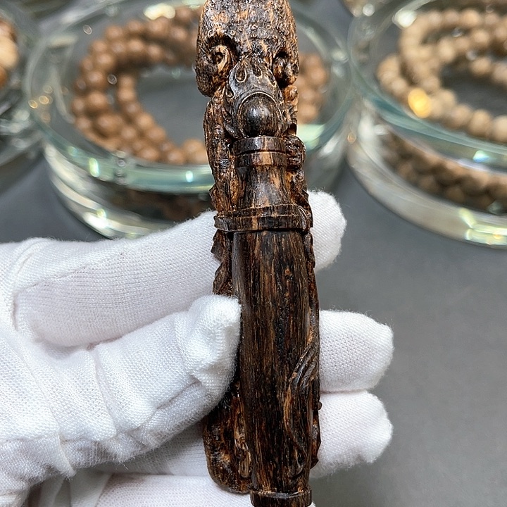 沉香吊坠芽庄黑棋17克珍藏品