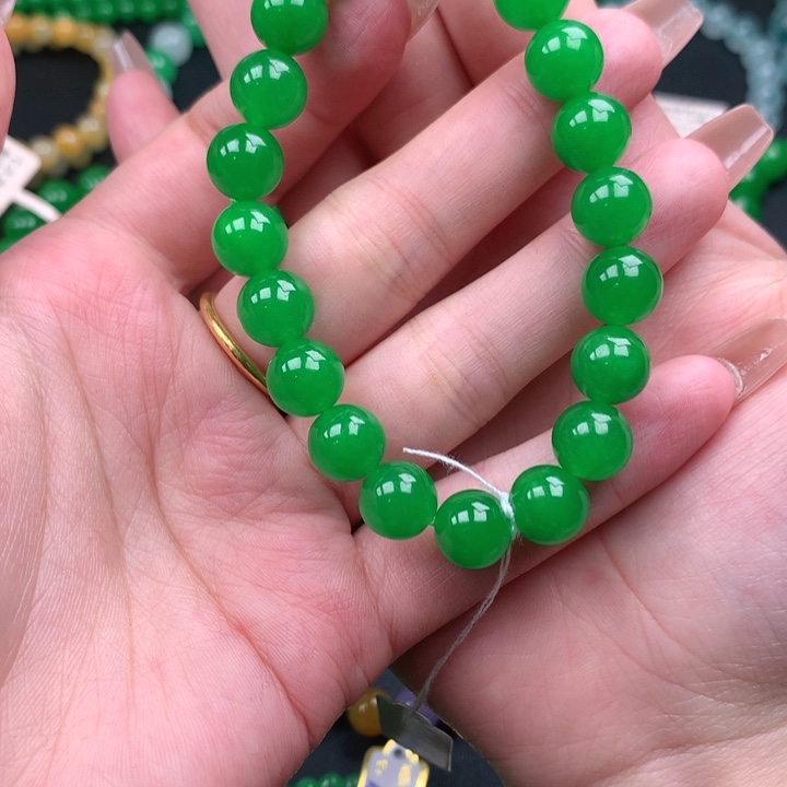 玉***缘缅料卡10手串 一物一证