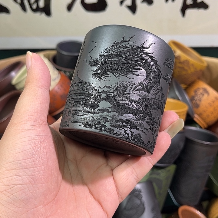 茶杯紫砂全手工紫砂主人杯 