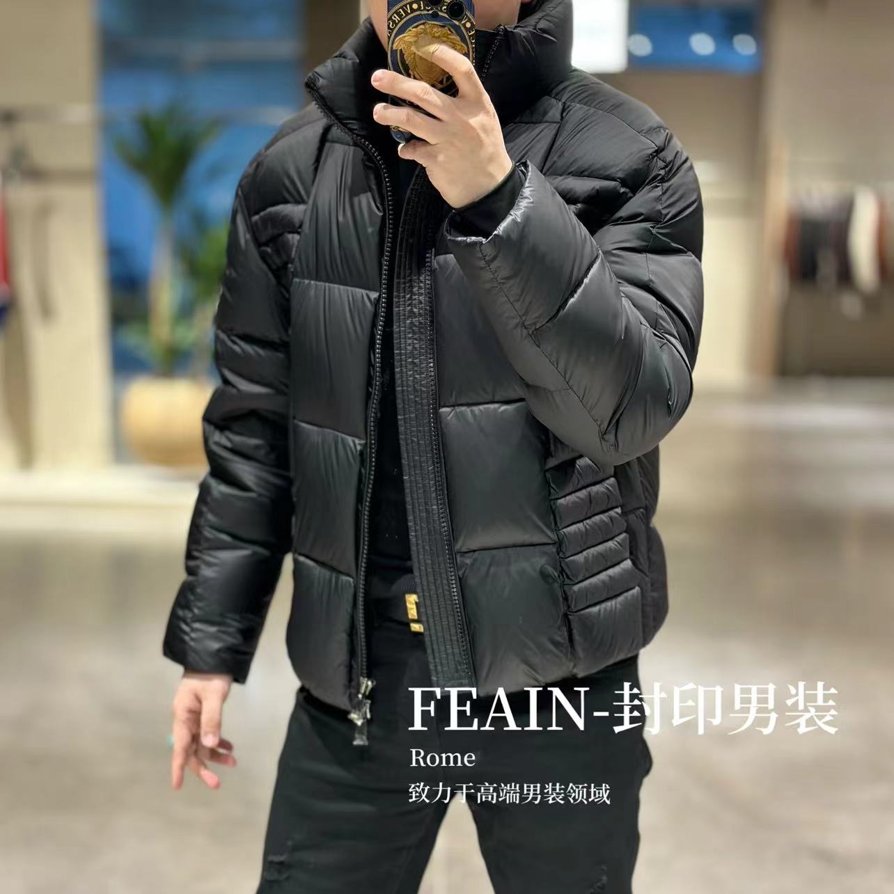 高端定制手工立体裁剪机能风立领男士羽绒服J25-736