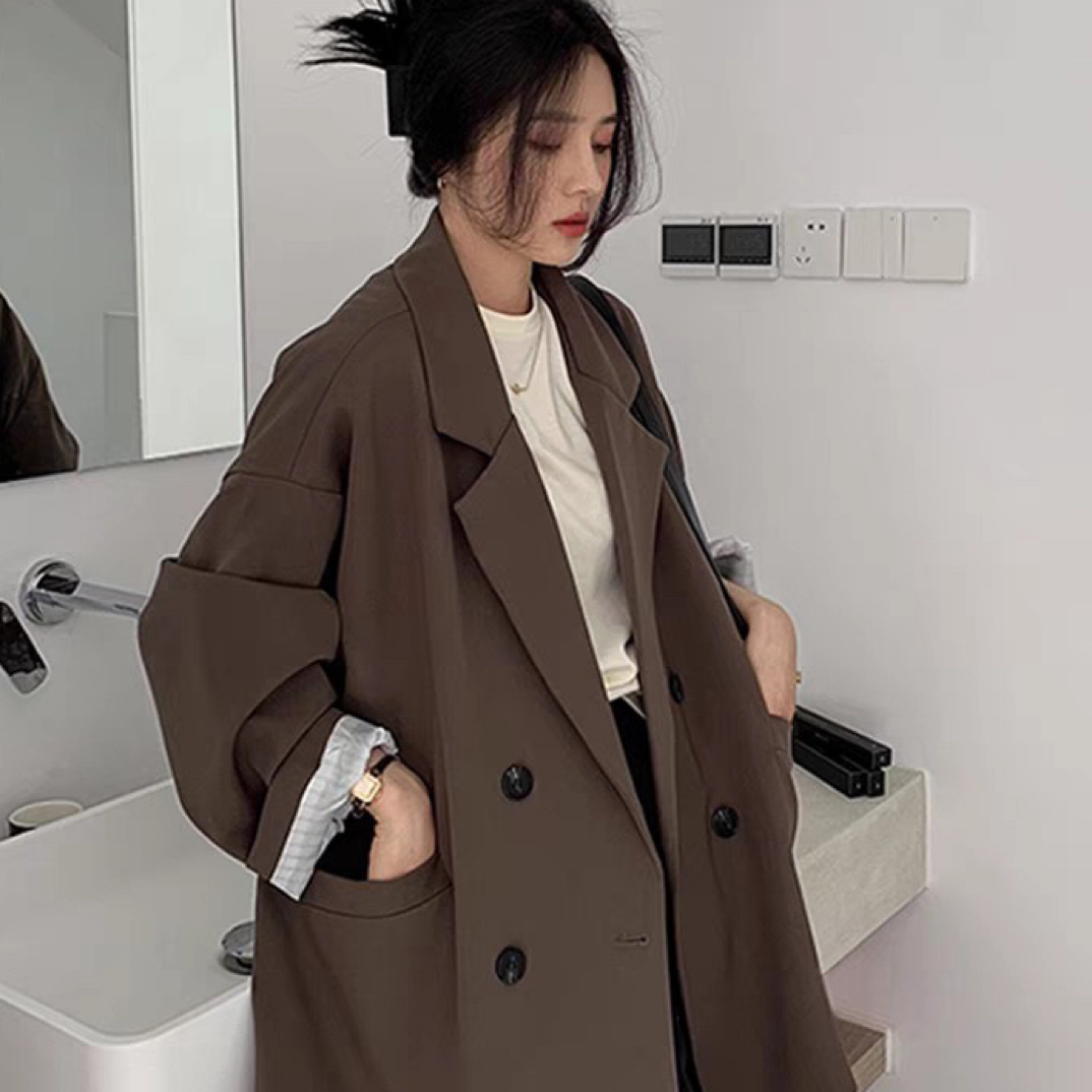 2025韩版宽松显瘦春秋季女士时尚气质休闲小西装外套