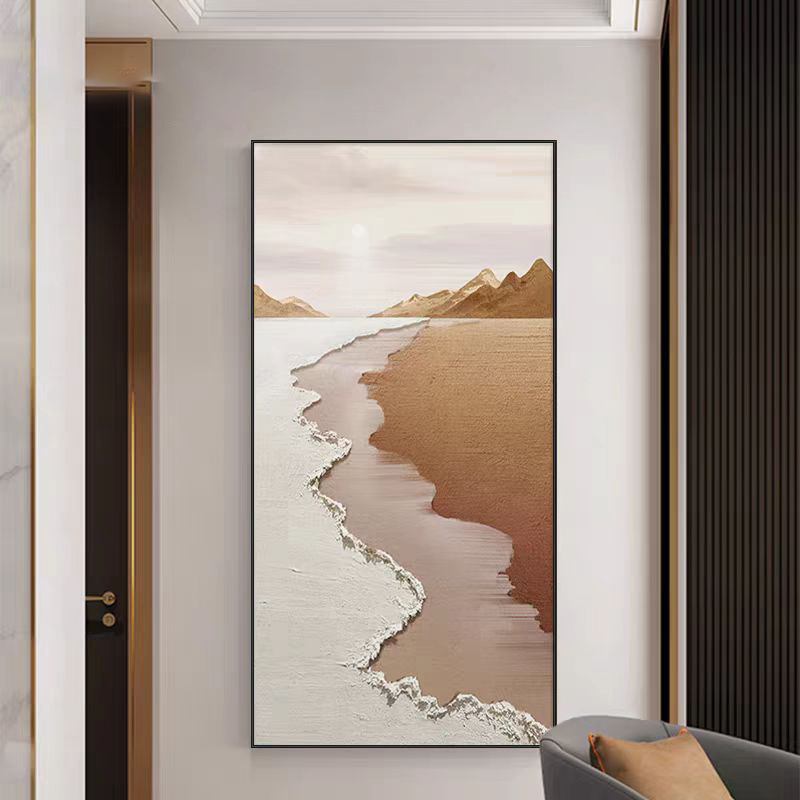 TREES/原森小屋海滩入户正对门玄关装饰画海边沙滩走廊过道挂画