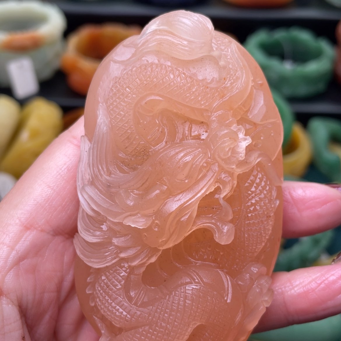 【闪购商品】石英质玉手把件未镶嵌