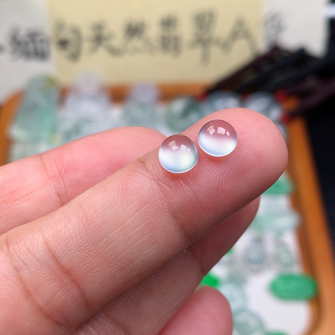 翡翠裸石缅甸天然A货翡翠冰种蛋面