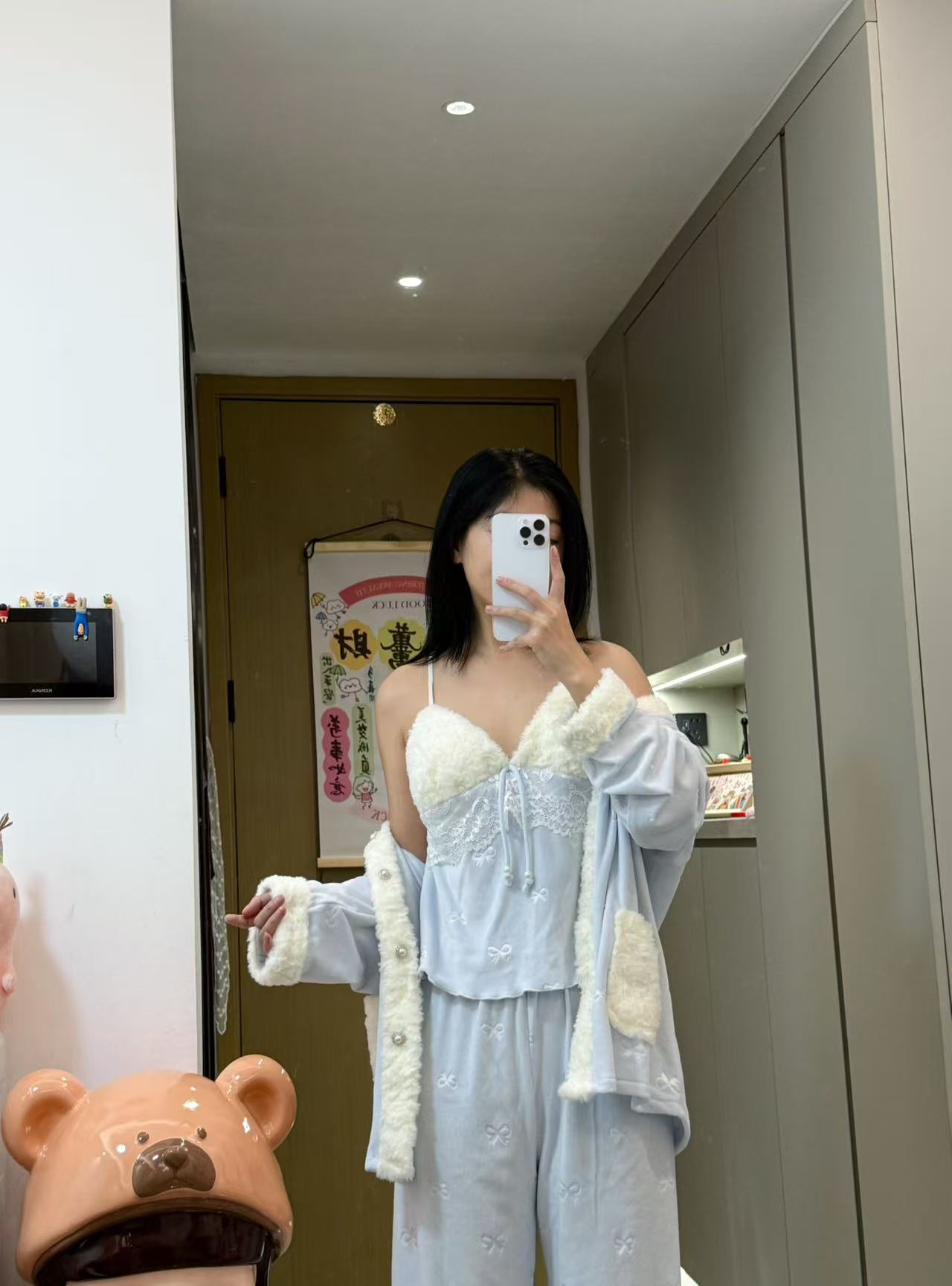 【蝴蝶海岛绒】2025新款睡衣女冬季纯欲显白简约气质舒适厚款时尚