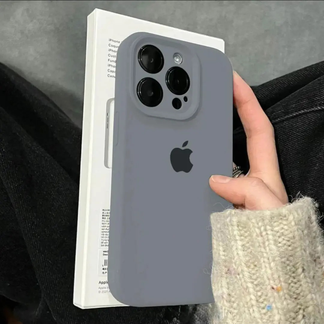炭灰色液态硅胶适用iPhone16promax手机壳苹果1514Pro全包保护壳